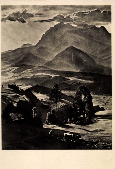 Artist PC Frank, Hans, evening in the Ennstal mountains, HDK 511, Photo Hoffmann