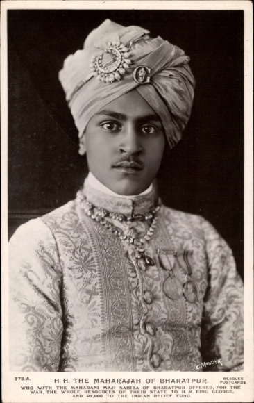 PC Maharajah of Bharatpur, portrait