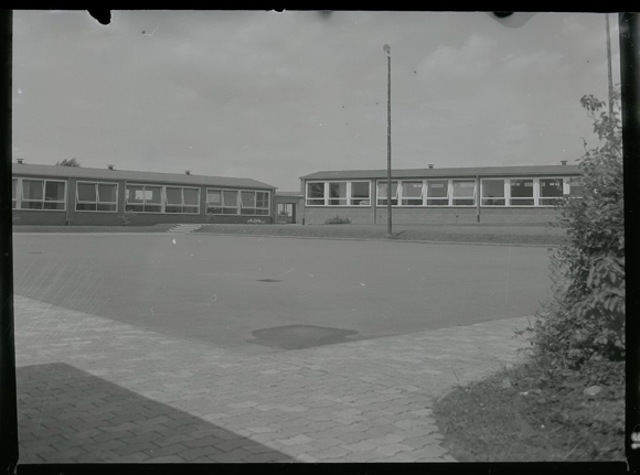 8 celluloid negatives Bokel Beverstedt in Lower Saxony, outdoor pool, street, schools