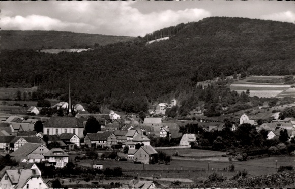 Postcard Oberaula in Hessen, total view