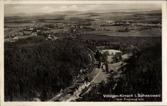Ak Villingen in het Zwarte Woud Baden, Kirnach, luchtfoto