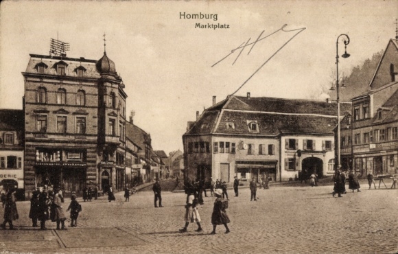 Ak Homburg in der Pfalz Saarland, Marktplatz
