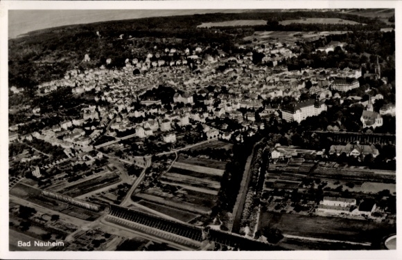 Postcard Bad Nauheim in Hesse, aerial view of cityscape, landscape, buildings