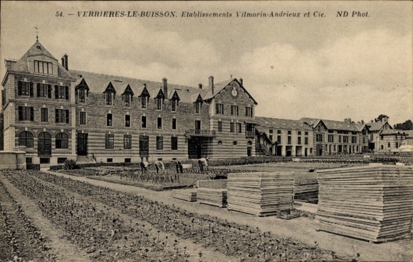 Postcard Verrières le Buisson Essonne, companies Vilmorin Andrieux et Cie