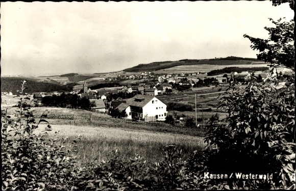 Postcard Kausen in the Westerwald, panorama