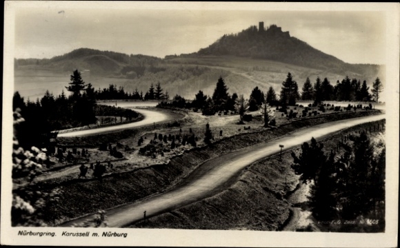 Postcard Nürburg in the Eifel, Nürburgring, carousel, Nürburg