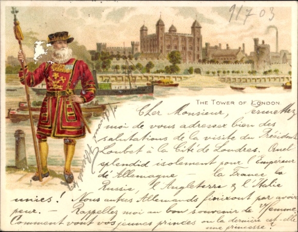 Chromo-Litho London City England, Tower of London