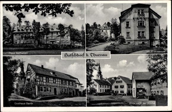 PC Hutschdorf Thurnau in Upper Franconia, Haus Immanuel, Bethanien, Inn Barth, church