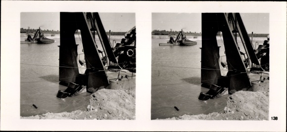 Stereo image photo &quot;The NS model companies 1937-38&quot; No. 448 III/138, Hanseatische Kieswerke Güster