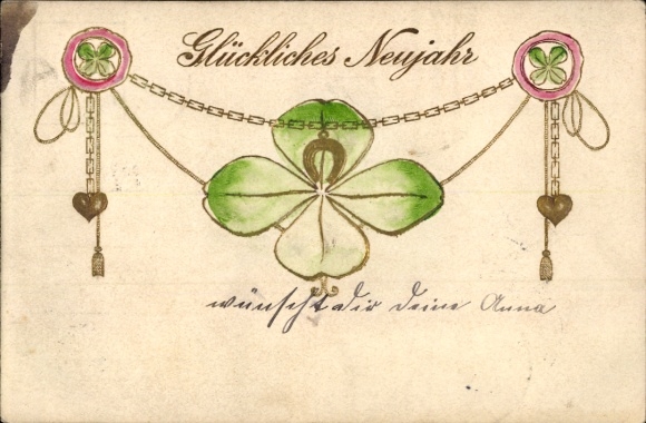 Railway postmark Eschwege - Treffurt, train 367, 31.12.1905 on PC, Michel 54b