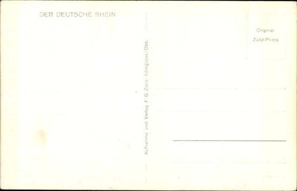 Postcard Rüdesheim am Rhein, Ehrenfels ruins, mouse tower