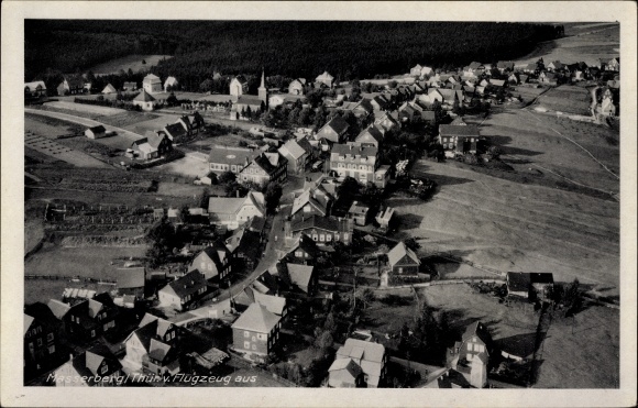 PC Masserberg in Thuringia, aerial photo of the place, drugstore to the Rennsteig Franz Ulrich
