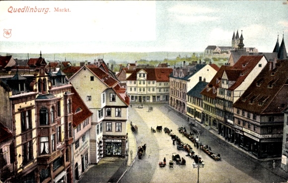 Ak Quedlinburg im Harz, Markt