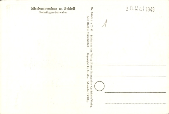 Postcard Reimlingen in Swabia, aerial photograph