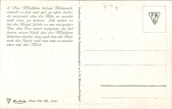 Kunstenaar Ak Kubel, Otto, Frau Holle, sprookjes van de gebroeders Grimm