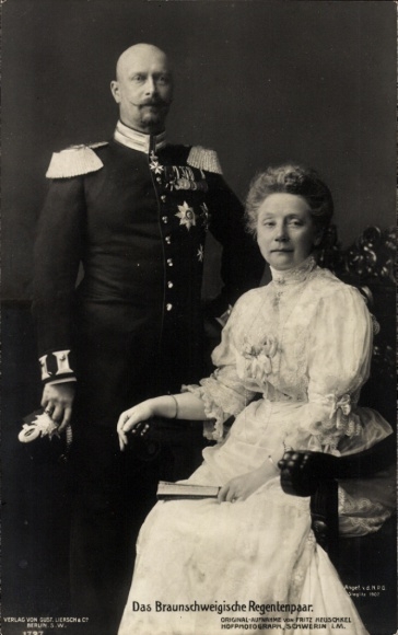Postcard Duke Johann Albrecht and Duchess of Mecklenburg-Schwerin, Regent Couple of Brunswick