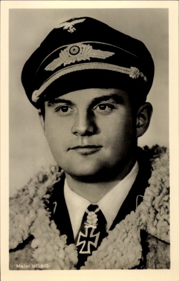 Ak Hauptmann Joachim Helbig, Offizier der Luftwaffe, Ritterkreuzträger
