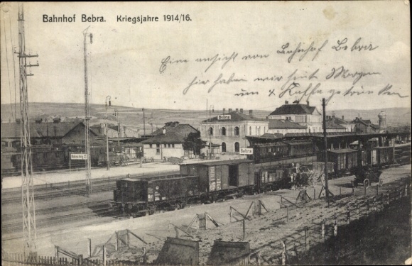 Ak Bebra an der Fulda Hessen, Bahnhof, Gleisseite, I WK