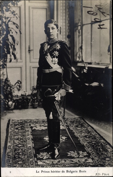 Postcard Crown Prince Boris III. of Bulgaria, portrait in uniform