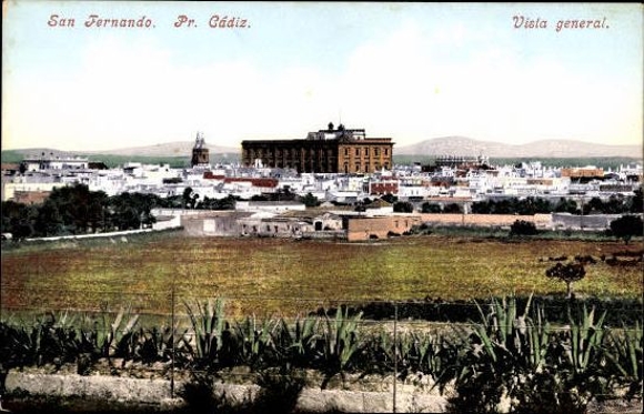 6 old PCs Spain, series 38 San Fernando, Cadiz, various views in the cover