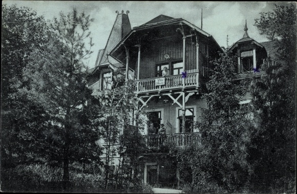 Postcard Bärenfels Altenberg in the Ore Mountains, Pension Villa Hubertus