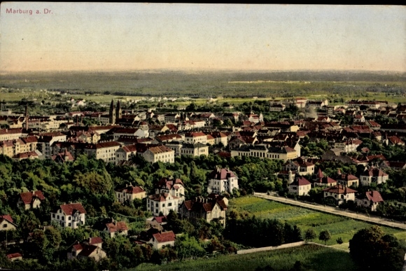 Postcard Maribor Marburg an der Drau Slovenia, Panorama