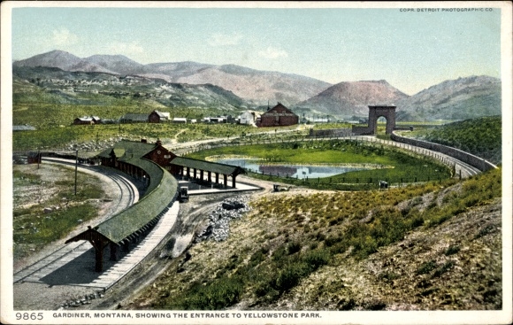 Ak Gardiner Montana USA, Yellowstone National Park, ingang