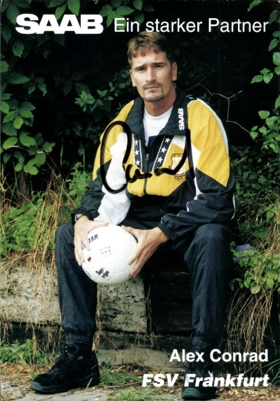 Autogrammkarte Fußballer Alex Conrad, FSV Frankfurt, Autogramm