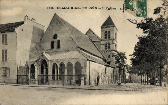Ak Saint Maur des Fossés Val de Marne, Kirche
