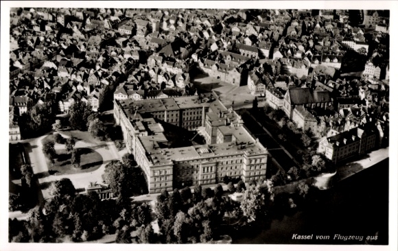 Postcard Kassel in Hesse, aerial photograph