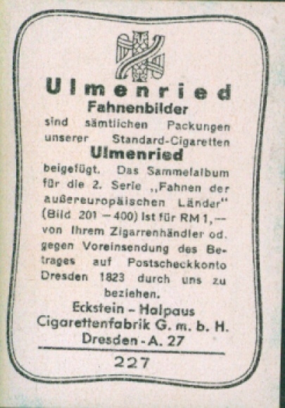 Collection picture Ulmenried flag picture No. 227, Annam, national flag