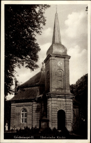 Postcard Großenaspe in Holstein, Historic Church