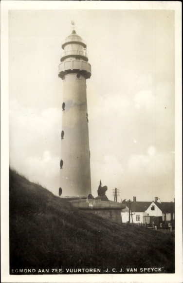 Postcard Egmond aan Zee North Holland Netherlands, Van Speyck Lighthouse