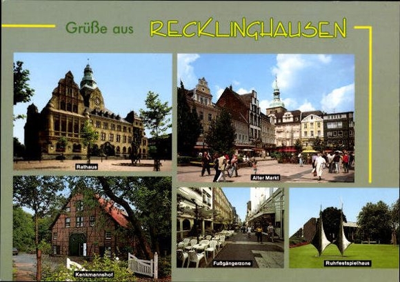 11 alte Ak Recklinghausen in Westfalen, diverse Ansichten