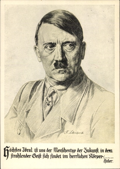 Artysta KP Adolf Hitler, naszym najwyższym ideałem jest ludzki typ przyszłości, sportu i państwa