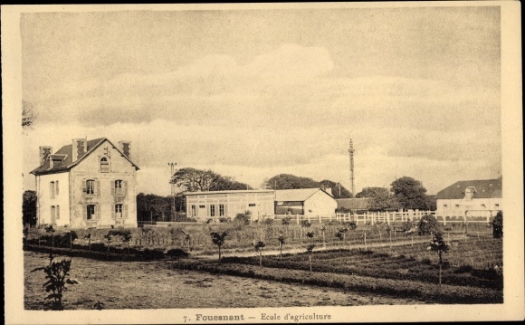 Postcard Fouesnant Finistère, School of Agriculture
