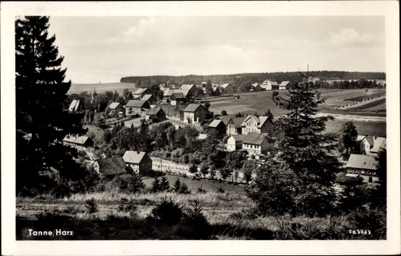 Postcard Tanne Oberharz am Brocken, panoramic view of the town