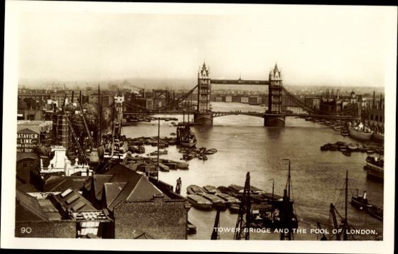 10 alte AK London City England, verschiedene Ansichten