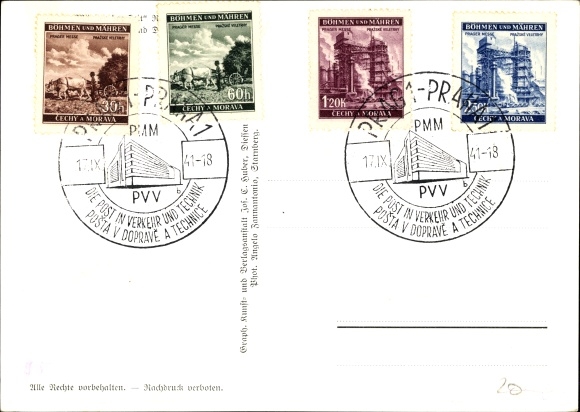 Postcard Führer and Reich Chancellor Adolf Hitler, Benito Mussolini, state meeting, men of the time 126