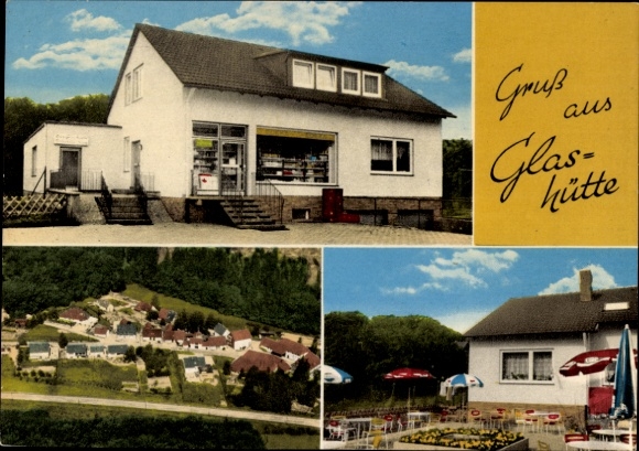 Postcard Lamspringe, Restaurant Zur Glashütte, Bes. Rudzka