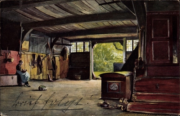 Artist PC Hamburg Bergedorf Neuengamme, Groot Dähl in the cottage of the Wwe. Hitscher
