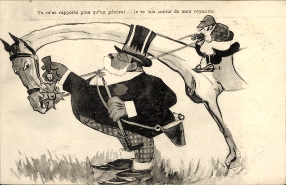 Künstler Ak Burenkrieg, Karikatur König Edward VII