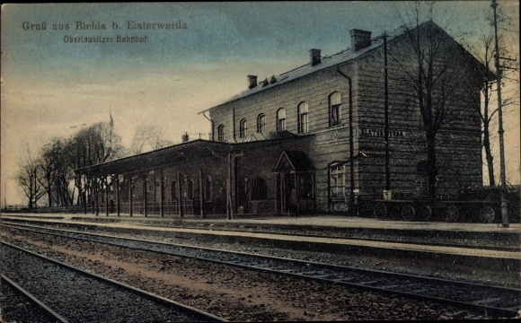 PC Biehla Elsterwerda Brandenburg, Oberlausitz station, track side