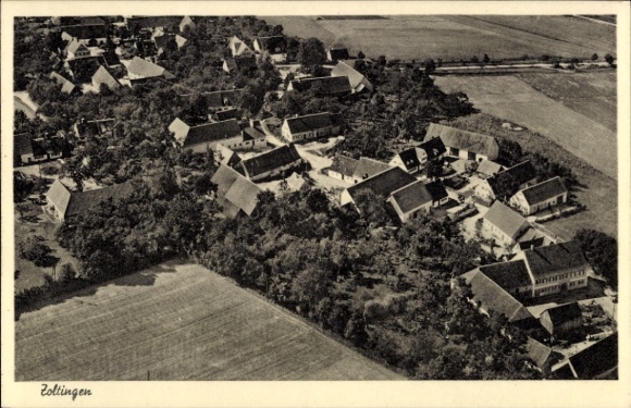 Postcard Zoltingen Bissingen in Swabia Bavaria, aerial photo
