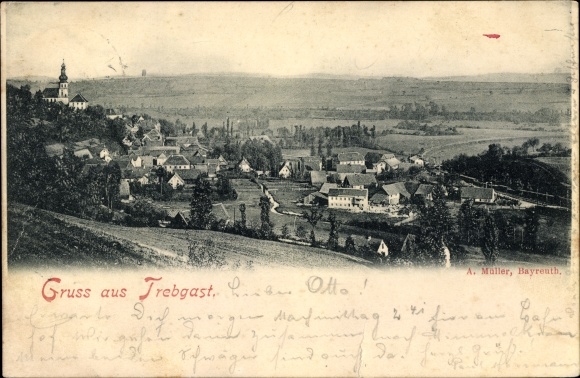 Ak Trebgast, algemeen beeld van de plaats en omgeving, panorama