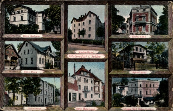 Ak Görbersdorf Oederan Sachsen, Verschiedene Häuser, zahlreiche Ansichten, historische Archite...