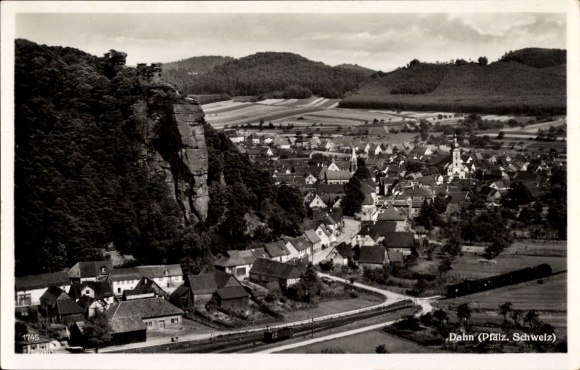 Postcard Dahn in the Palatinate, general view