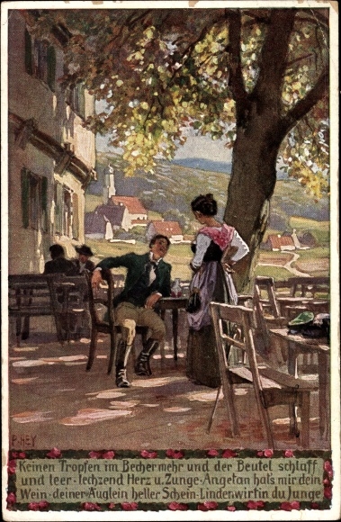 Song artist Postcard Hey, Paul, No more drops in the cup, folk song cards