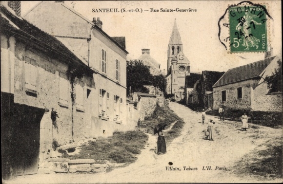 CPA Santeuil Val d'Oise, Rue Sainte Geneviève