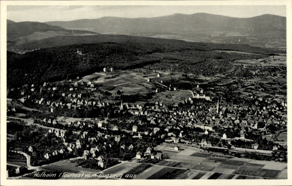 Postcard Hofheim im Taunus Hessen, aerial photograph